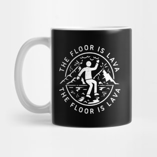 The Floor Is Lava BW Symbol Mug